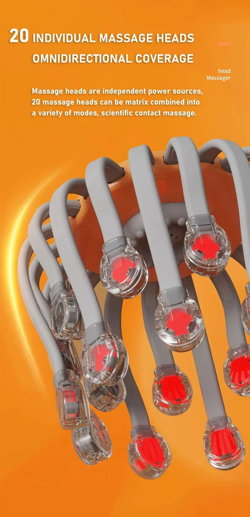 Masajeador y reductor de migrañas