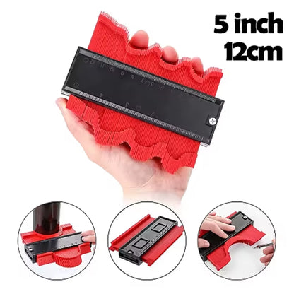 Medidor de contornos irregulares, regla de arco, medidor de plástico, plantilla de escala de perfil de contorno, escala de curvatura, azulejo, laminado